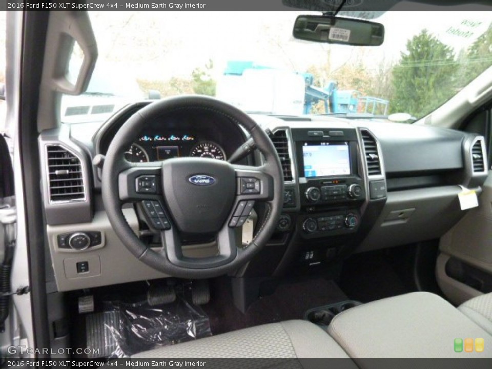 Medium Earth Gray Interior Prime Interior for the 2016 Ford F150 XLT SuperCrew 4x4 #108569470