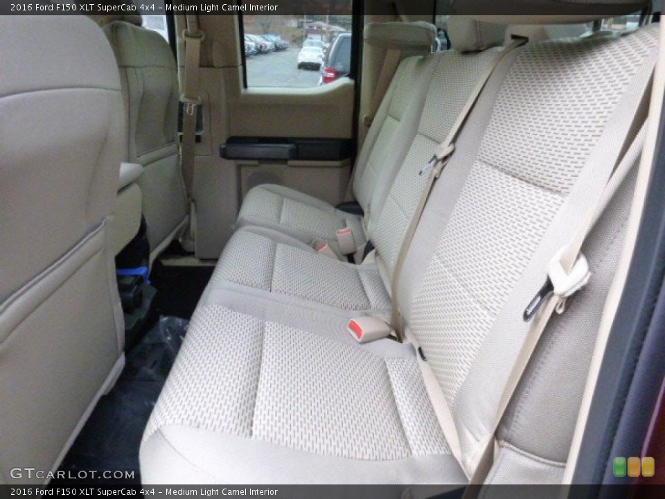 Medium Light Camel Interior Rear Seat for the 2016 Ford F150 XLT SuperCab 4x4 #108569575