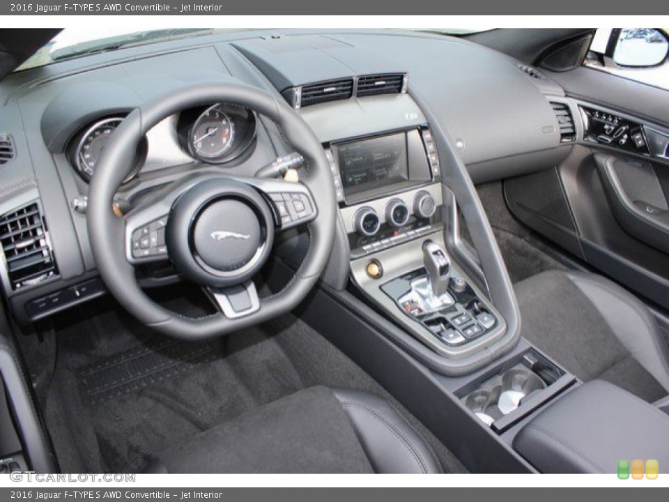 Jet Interior Prime Interior for the 2016 Jaguar F-TYPE S AWD Convertible #108571555