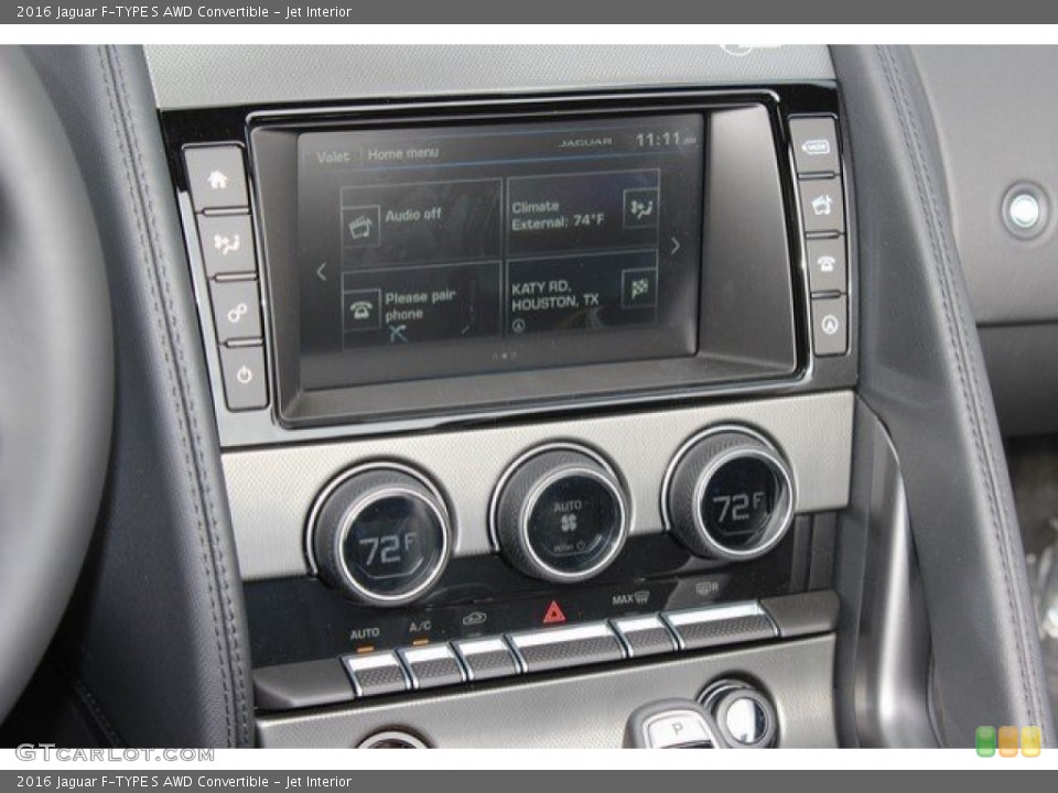 Jet Interior Controls for the 2016 Jaguar F-TYPE S AWD Convertible #108571561