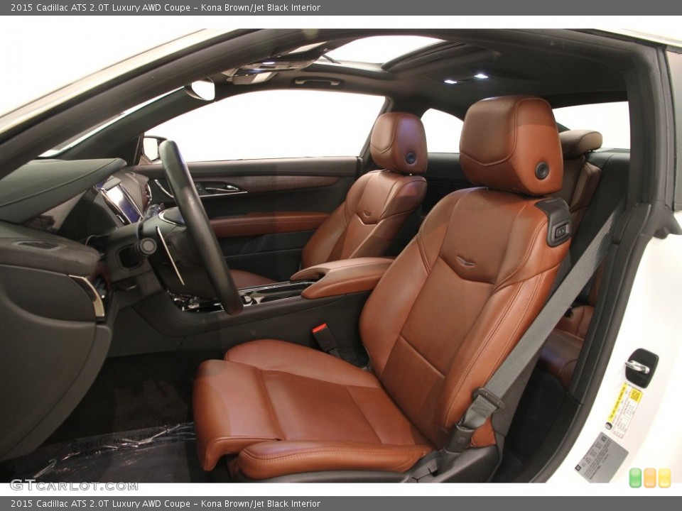 Kona Brown/Jet Black Interior Front Seat for the 2015 Cadillac ATS 2.0T Luxury AWD Coupe #108574211