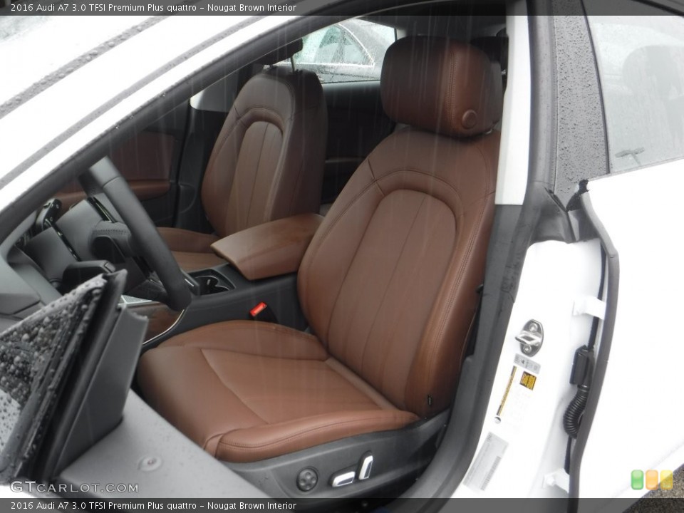 Nougat Brown Interior Front Seat for the 2016 Audi A7 3.0 TFSI Premium Plus quattro #108574507