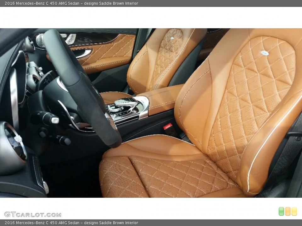 designo Saddle Brown Interior Photo for the 2016 Mercedes-Benz C 450 AMG Sedan #108577009