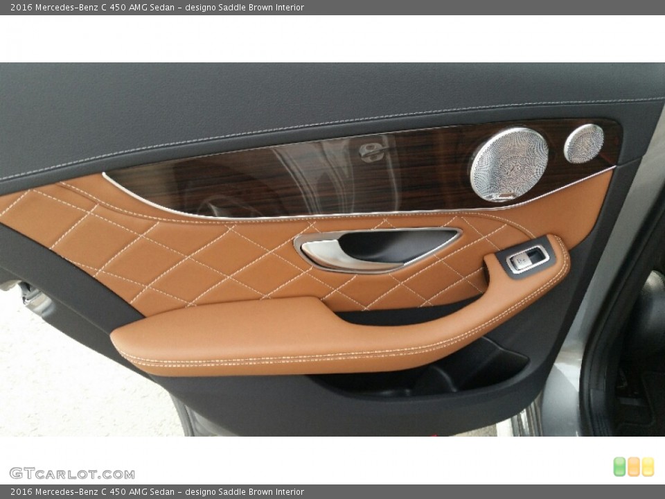 designo Saddle Brown Interior Door Panel for the 2016 Mercedes-Benz C 450 AMG Sedan #108577099