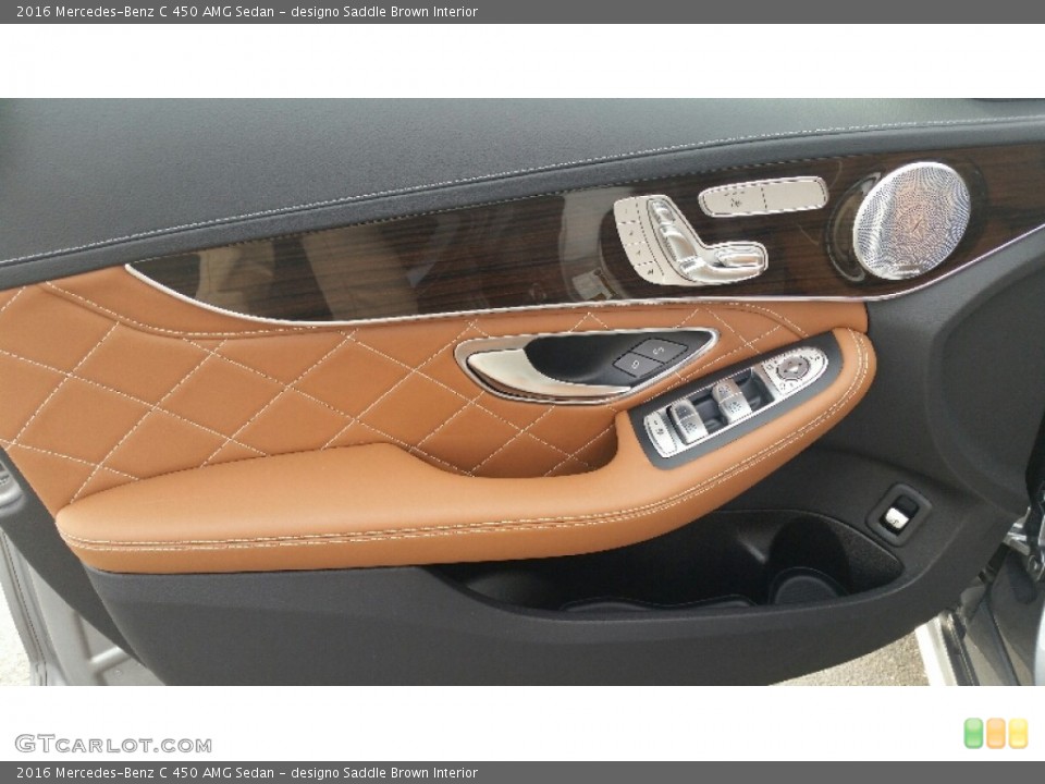 designo Saddle Brown Interior Door Panel for the 2016 Mercedes-Benz C 450 AMG Sedan #108577123