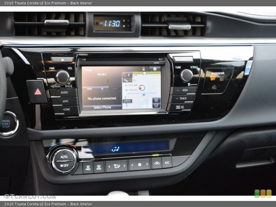 Black Interior Controls for the 2016 Toyota Corolla LE Eco Premium #108577564