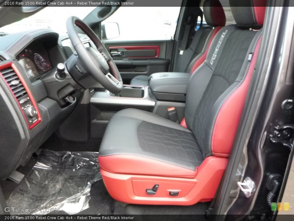 Rebel Theme Red/Black Interior Front Seat for the 2016 Ram 1500 Rebel Crew Cab 4x4 #108577906
