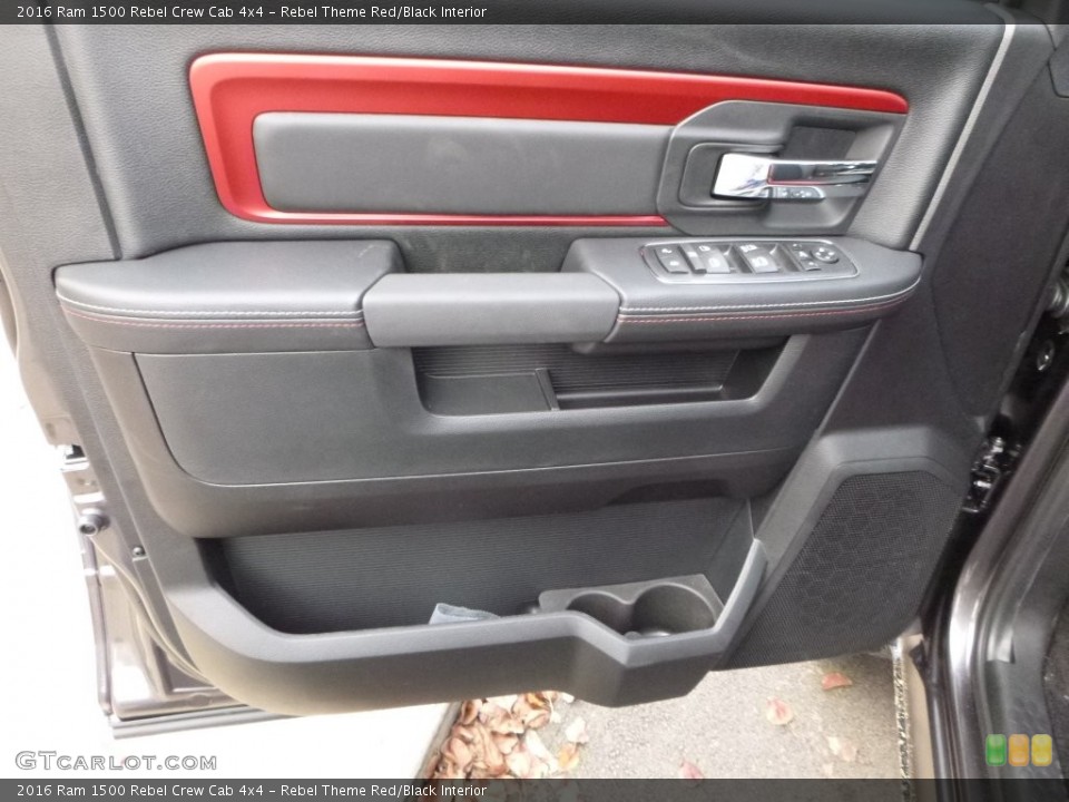 Rebel Theme Red/Black Interior Door Panel for the 2016 Ram 1500 Rebel Crew Cab 4x4 #108577933