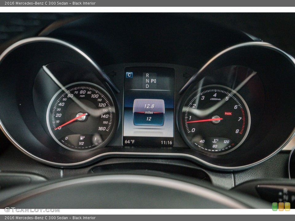 Black Interior Gauges for the 2016 Mercedes-Benz C 300 Sedan #108588931