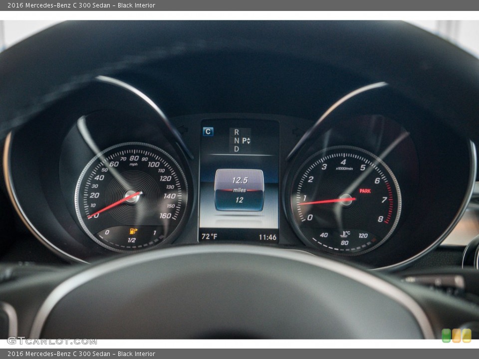 Black Interior Gauges for the 2016 Mercedes-Benz C 300 Sedan #108589750