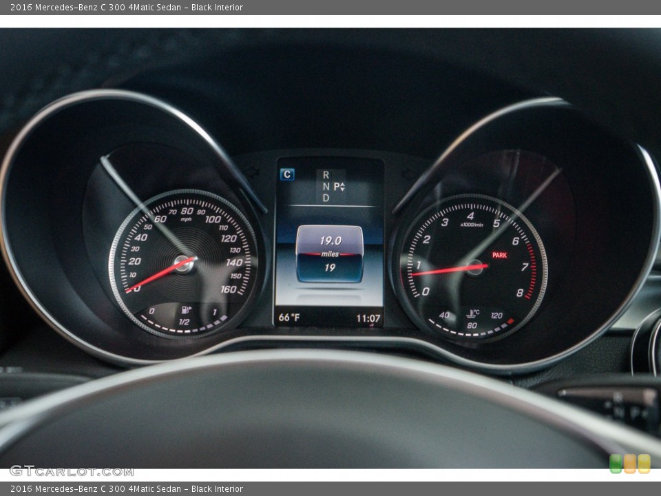 Black Interior Gauges for the 2016 Mercedes-Benz C 300 4Matic Sedan #108590158