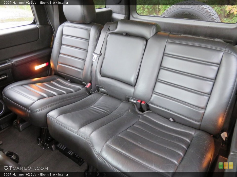 Ebony Black Interior Rear Seat for the 2007 Hummer H2 SUV #108590773