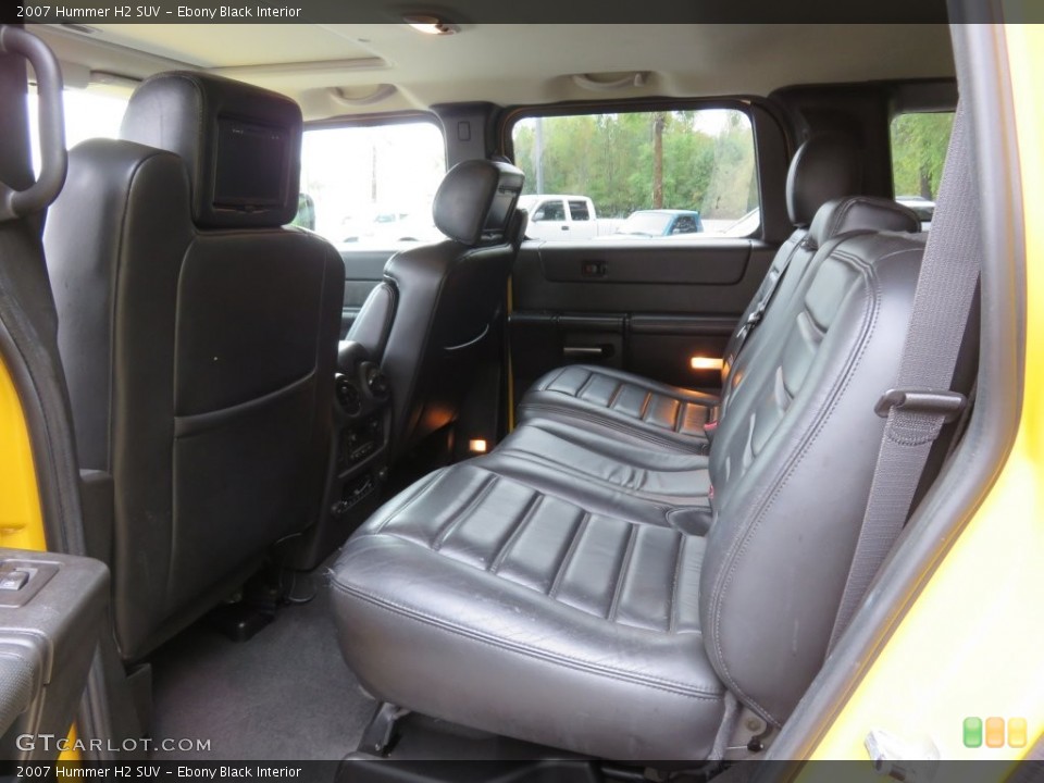 Ebony Black Interior Rear Seat for the 2007 Hummer H2 SUV #108590791