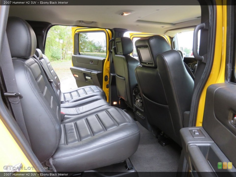 Ebony Black Interior Rear Seat for the 2007 Hummer H2 SUV #108590815