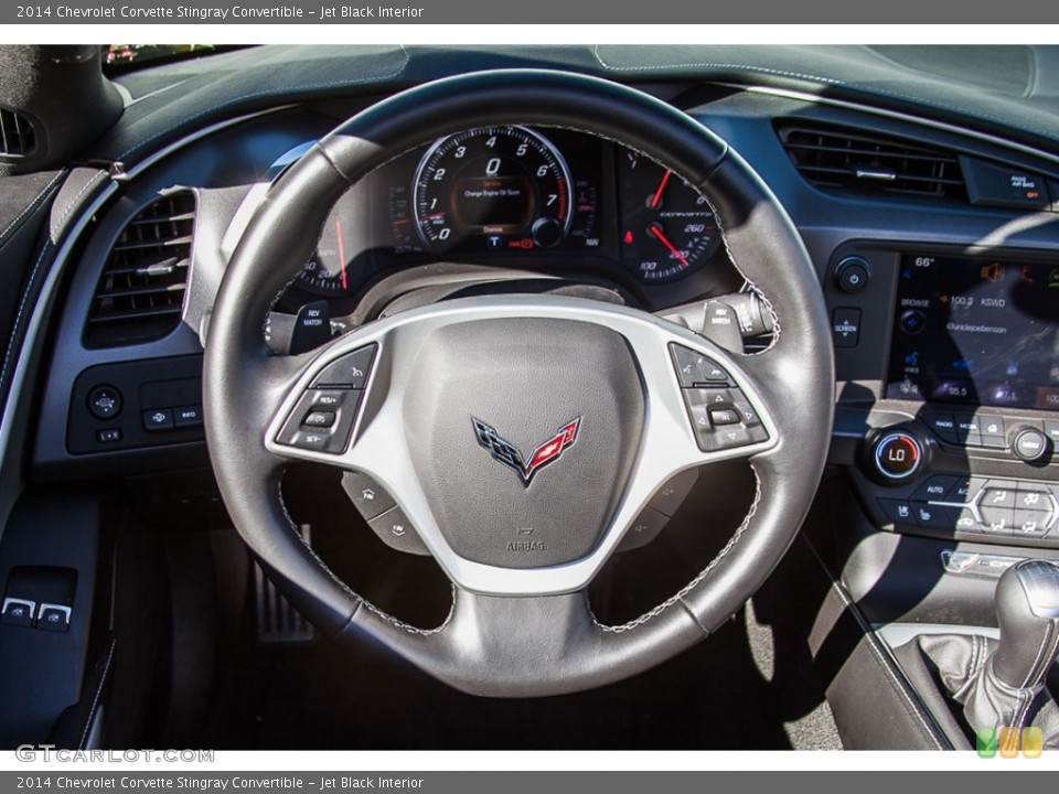 Jet Black Interior Steering Wheel for the 2014 Chevrolet Corvette Stingray Convertible #108598018