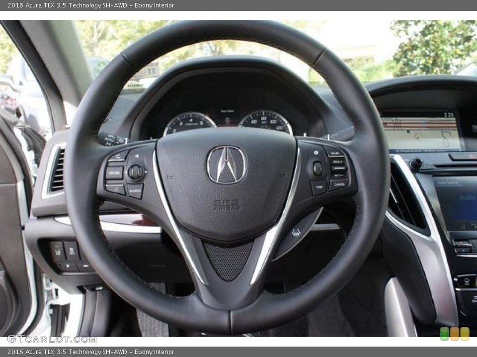 Ebony Interior Steering Wheel for the 2016 Acura TLX 3.5 Technology SH-AWD #108599050