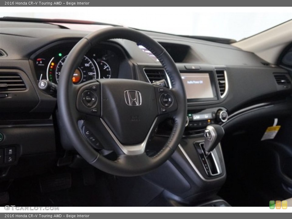 Beige Interior Dashboard for the 2016 Honda CR-V Touring AWD #108601183