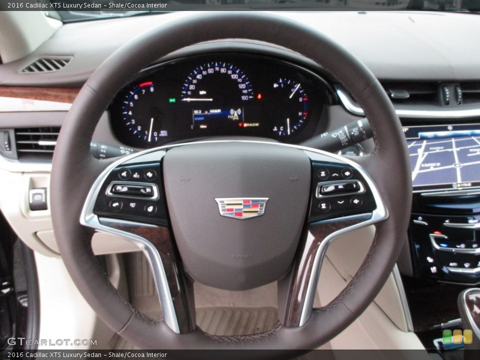 Shale/Cocoa Interior Steering Wheel for the 2016 Cadillac XTS Luxury Sedan #108606523