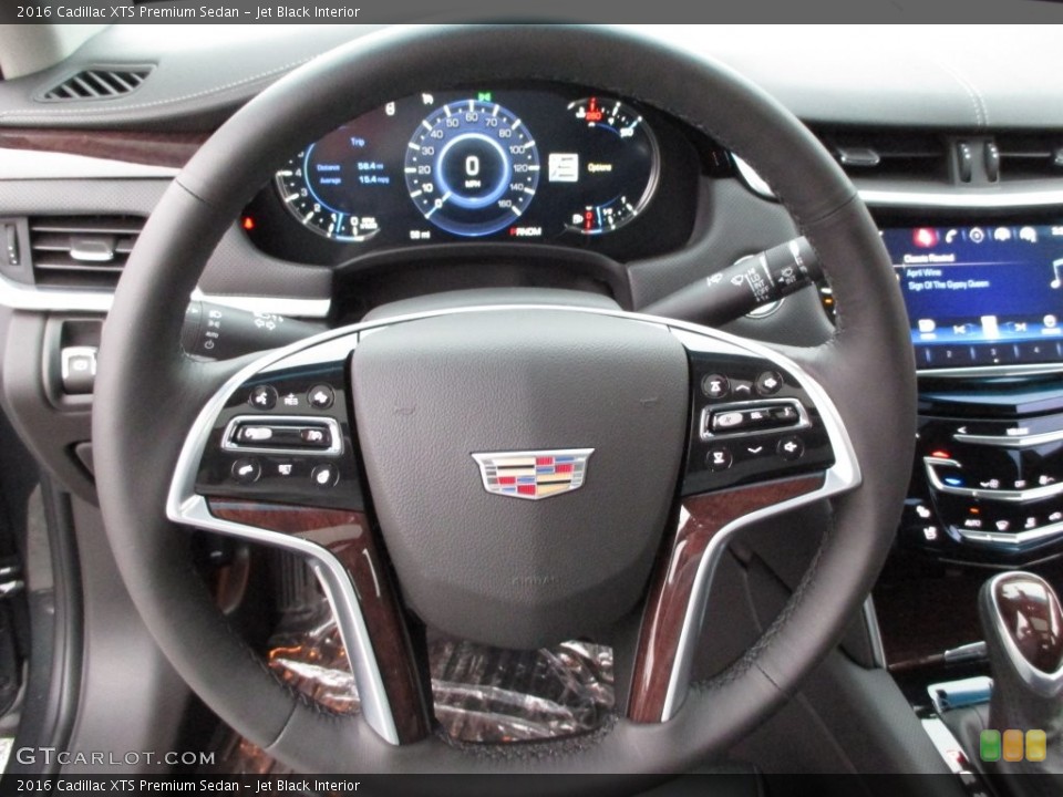 Jet Black Interior Steering Wheel for the 2016 Cadillac XTS Premium Sedan #108606715