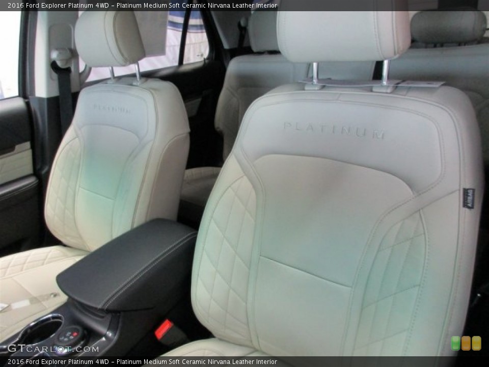 Platinum Medium Soft Ceramic Nirvana Leather Interior Front Seat for the 2016 Ford Explorer Platinum 4WD #108610619