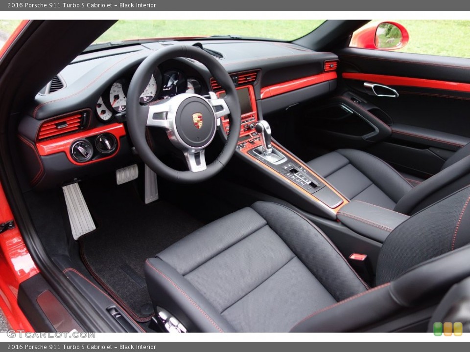 Black Interior Prime Interior for the 2016 Porsche 911 Turbo S Cabriolet #108614957
