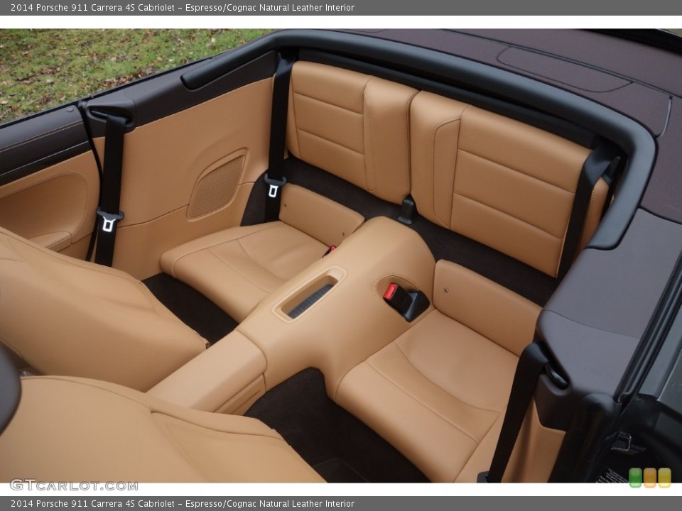 Espresso/Cognac Natural Leather Interior Rear Seat for the 2014 Porsche 911 Carrera 4S Cabriolet #108616730