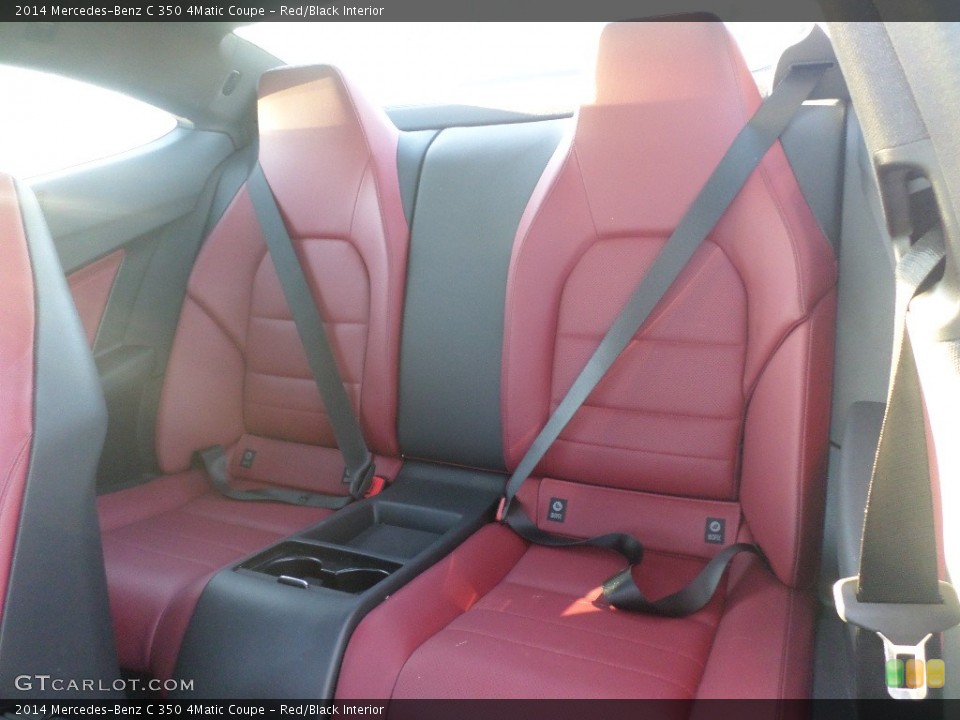 Red/Black Interior Rear Seat for the 2014 Mercedes-Benz C 350 4Matic Coupe #108619662