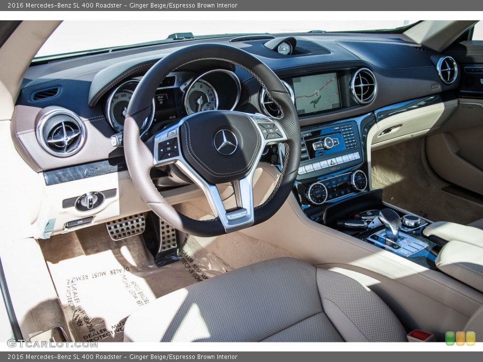 Ginger Beige/Espresso Brown Interior Prime Interior for the 2016 Mercedes-Benz SL 400 Roadster #108622988