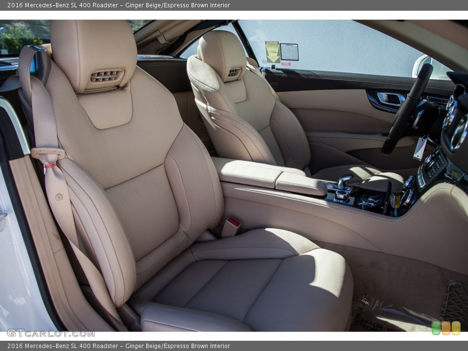 Ginger Beige/Espresso Brown Interior Front Seat for the 2016 Mercedes-Benz SL 400 Roadster #108623084
