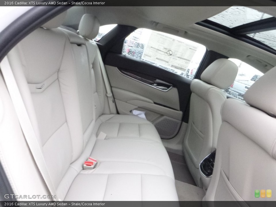 Shale/Cocoa Interior Rear Seat for the 2016 Cadillac XTS Luxury AWD Sedan #108623417