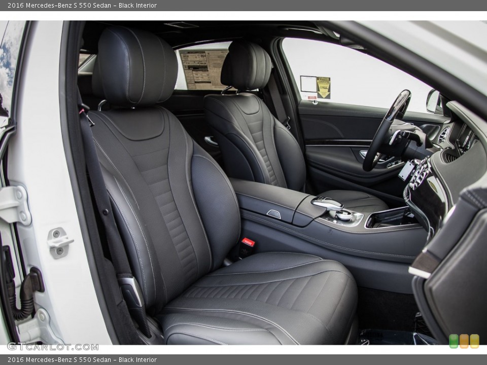 Black Interior Front Seat for the 2016 Mercedes-Benz S 550 Sedan #108624896