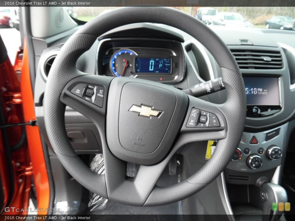 Jet Black Interior Steering Wheel for the 2016 Chevrolet Trax LT AWD #108632486