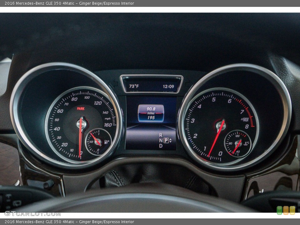 Ginger Beige/Espresso Interior Gauges for the 2016 Mercedes-Benz GLE 350 4Matic #108633266