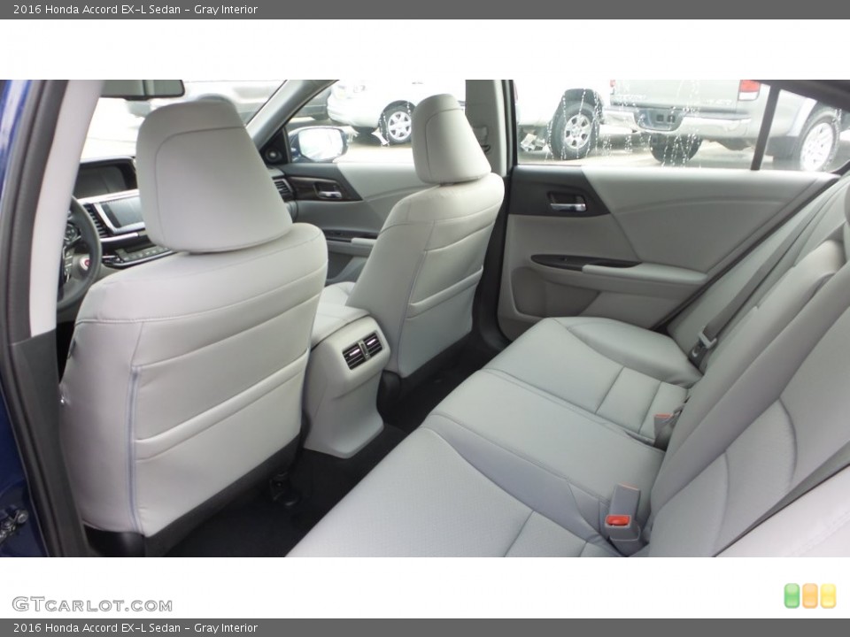 Gray Interior Rear Seat for the 2016 Honda Accord EX-L Sedan #108634049