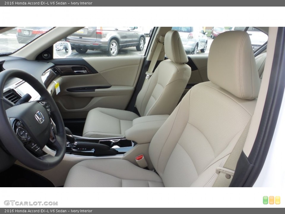 Ivory Interior Front Seat for the 2016 Honda Accord EX-L V6 Sedan #108634559