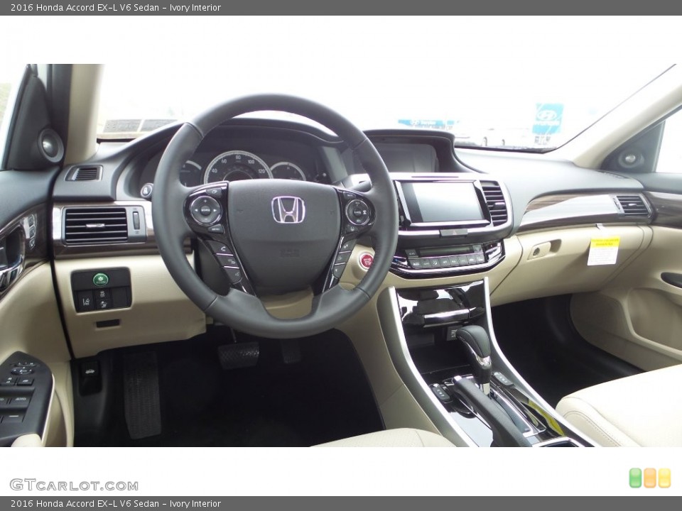 Ivory Interior Dashboard for the 2016 Honda Accord EX-L V6 Sedan #108634634