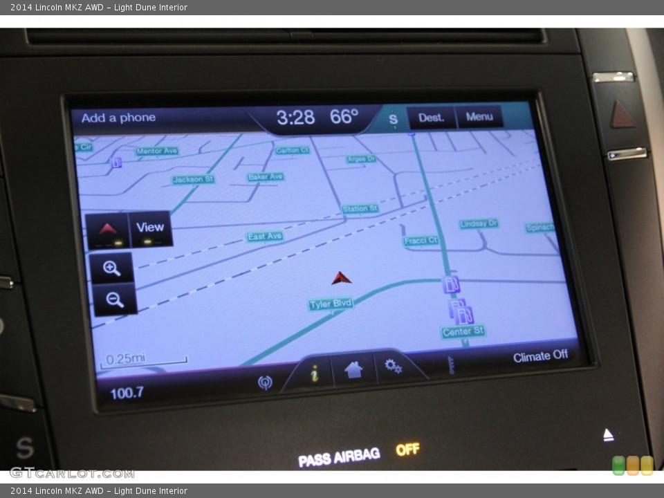 Light Dune Interior Navigation for the 2014 Lincoln MKZ AWD #108636599