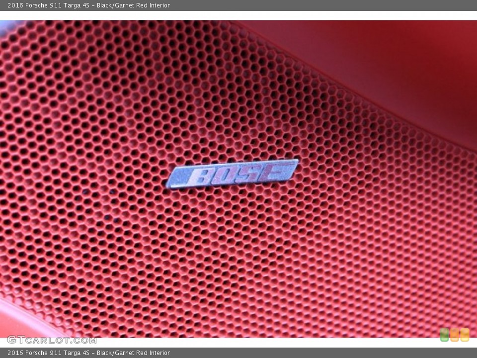 Black/Garnet Red Interior Audio System for the 2016 Porsche 911 Targa 4S #108640426