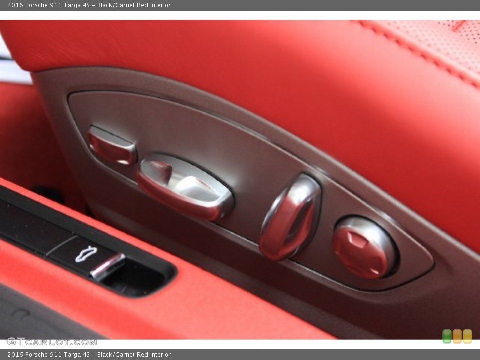 Black/Garnet Red Interior Controls for the 2016 Porsche 911 Targa 4S #108640445