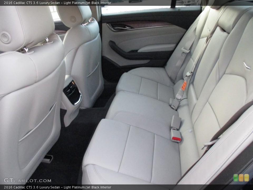 Light Platinum/Jet Black Interior Rear Seat for the 2016 Cadillac CTS 3.6 Luxury Sedan #108648397