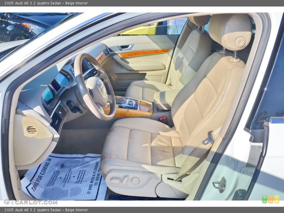 Beige Interior Front Seat for the 2005 Audi A6 3.2 quattro Sedan #108658365
