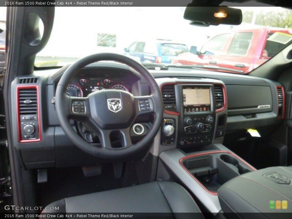 Rebel Theme Red/Black Interior Prime Interior for the 2016 Ram 1500 Rebel Crew Cab 4x4 #108671110