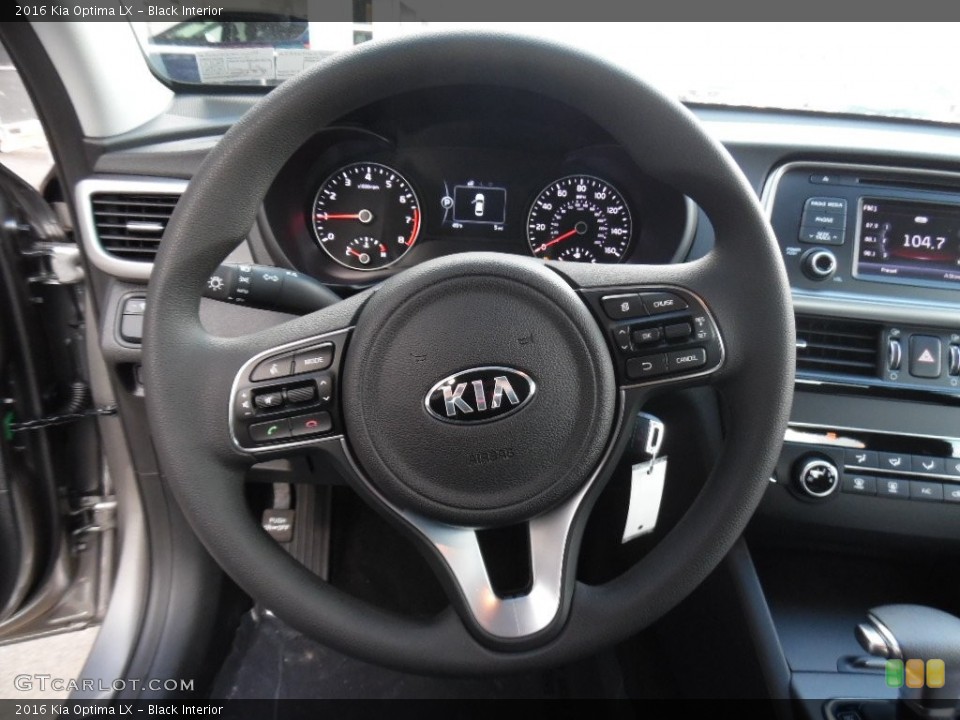 Black Interior Steering Wheel for the 2016 Kia Optima LX #108675814