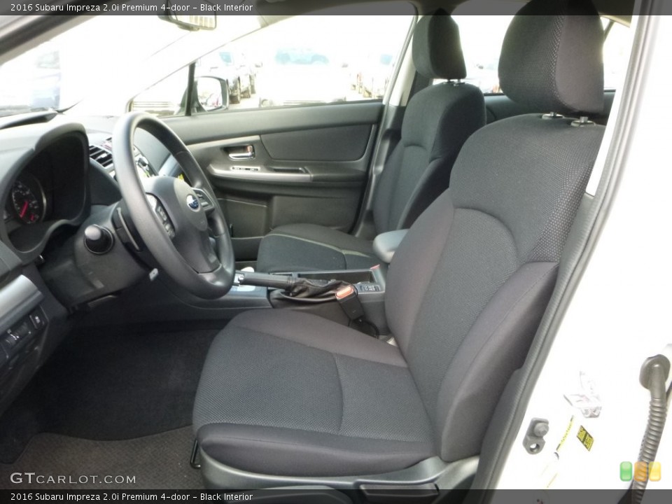 Black Interior Front Seat for the 2016 Subaru Impreza 2.0i Premium 4-door #108679024