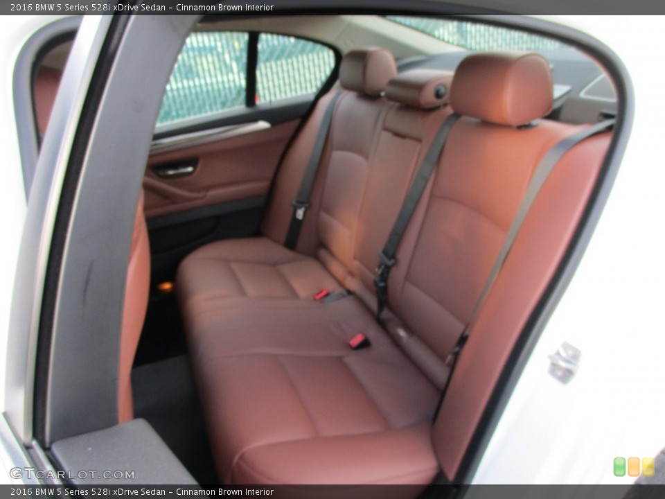 Cinnamon Brown Interior Rear Seat for the 2016 BMW 5 Series 528i xDrive Sedan #108681256