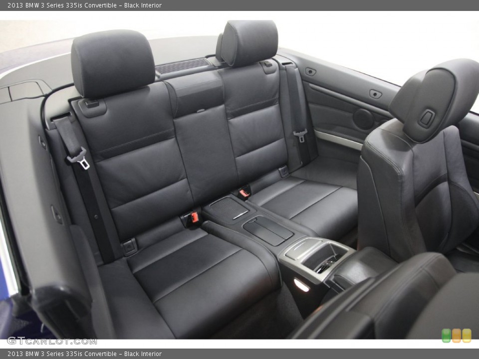 Black Interior Rear Seat for the 2013 BMW 3 Series 335is Convertible #108693052