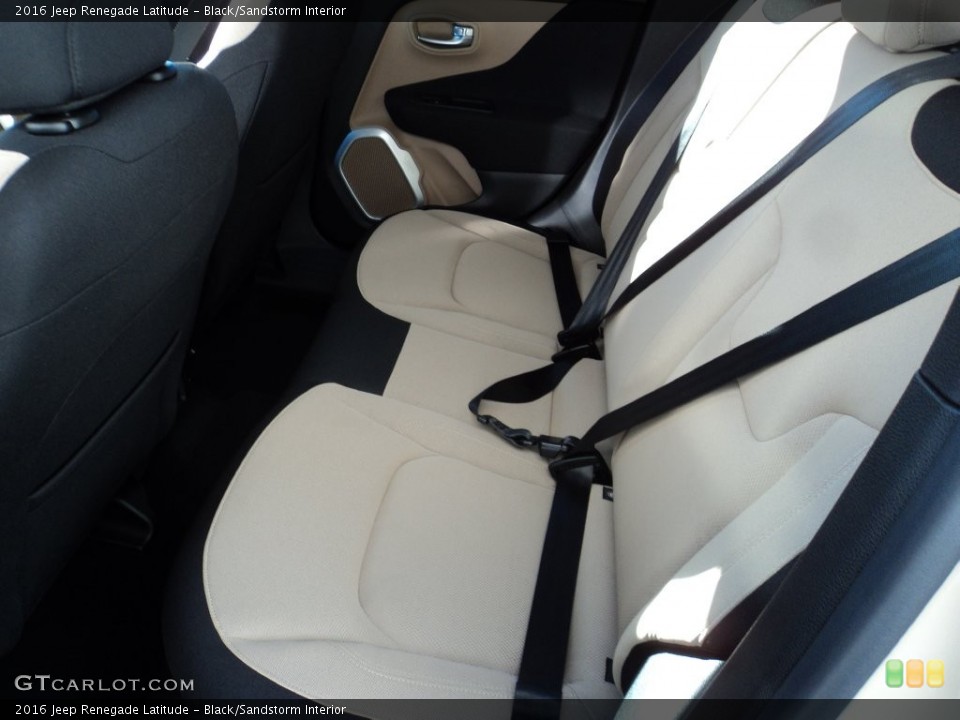 Black/Sandstorm Interior Rear Seat for the 2016 Jeep Renegade Latitude #108713551