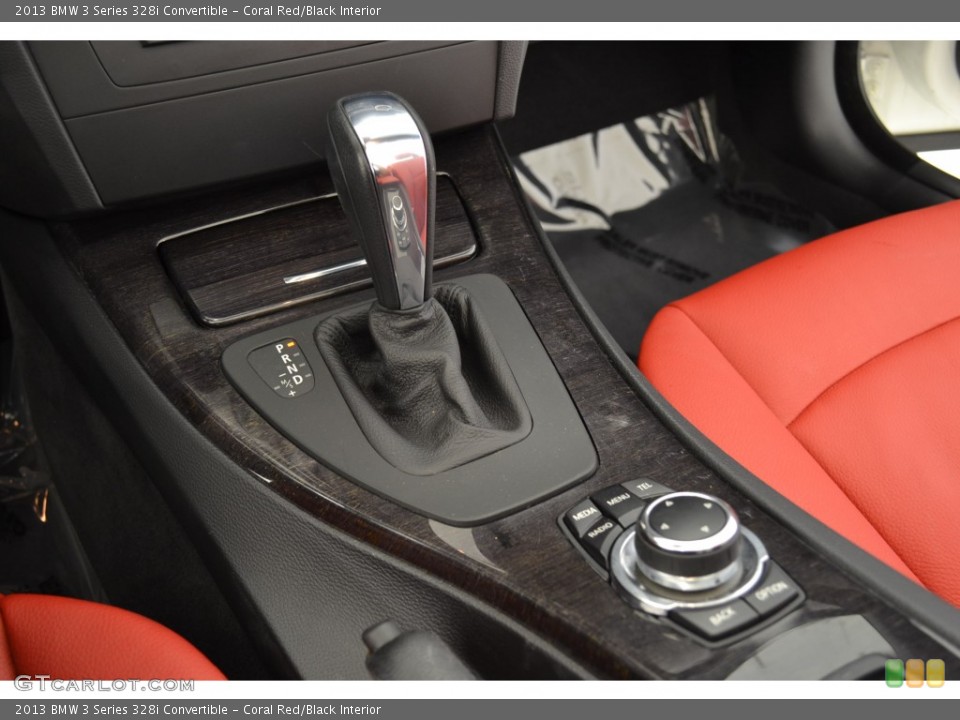 Coral Red/Black Interior Transmission for the 2013 BMW 3 Series 328i Convertible #108718786