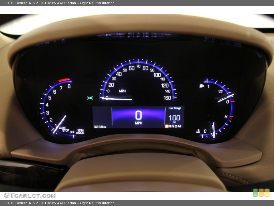 Light Neutral Interior Gauges for the 2016 Cadillac ATS 2.0T Luxury AWD Sedan #108736271