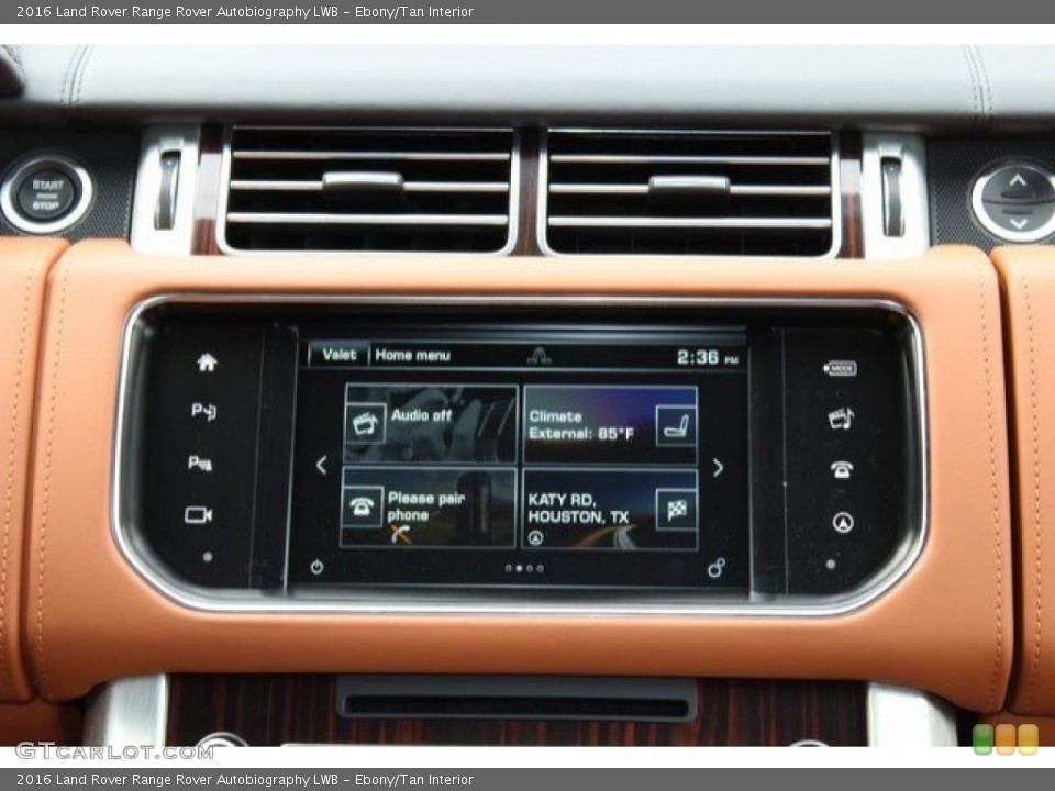 Ebony/Tan Interior Controls for the 2016 Land Rover Range Rover Autobiography LWB #108756589